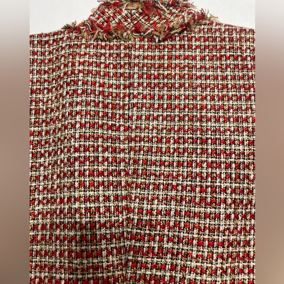 ALFANI Petite Ladies Linen Blend Suit Jacket Poppy Multi Size 10P - Picture 7 of 10